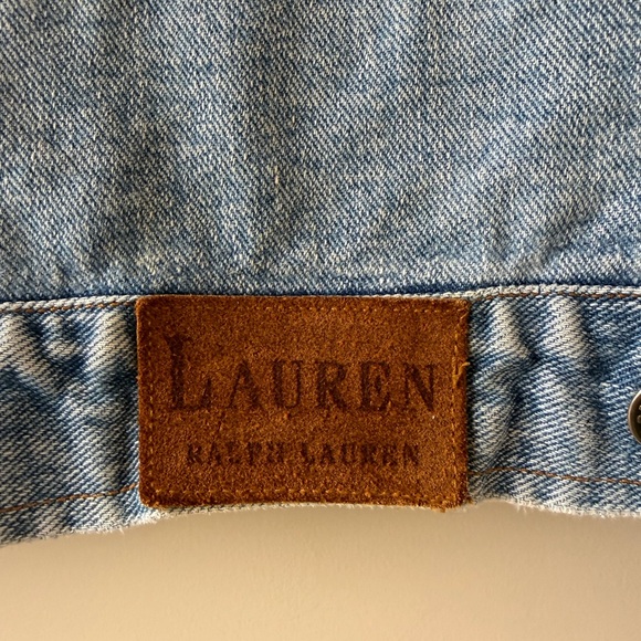 Ralph Lauren Blue Denim jacket with Beige corduroy collar - Picture 5 of 7